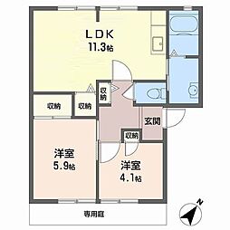 ベネッセ宮前 2LDKの間取図画像