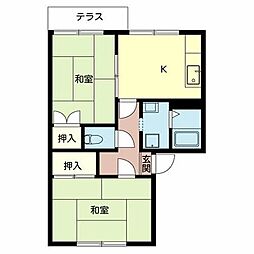 エタニティ太田 2Kの間取図画像