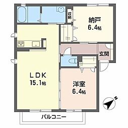 シャーメゾン昭栄 1SLDKの間取図画像