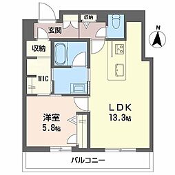 和の杜 江坂 1LDKの間取図画像