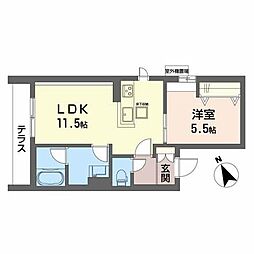 シャーメゾンLINDENPLACE 1LDKの間取図画像