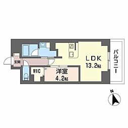 サンエール南堀江 1LDKの間取図画像