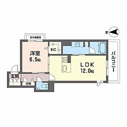 シャーメゾン東雲 1LDKの間取図画像