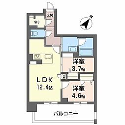 間取図画像 2LDK