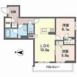 間取図画像 2LDK