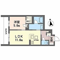 シャーメゾン 東雲 子育て支援 1LDKの間取図画像
