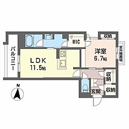 ラパネージュ 1LDKの間取図画像