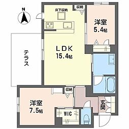 メゾン ブランカ あびこ南 2LDKの間取図画像