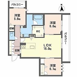 メゾン ブランカ あびこ南 3LDKの間取図画像