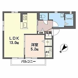 ラフォーレK'S 1LDKの間取図画像