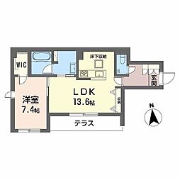 輝 阪南町 1LDKの間取図画像