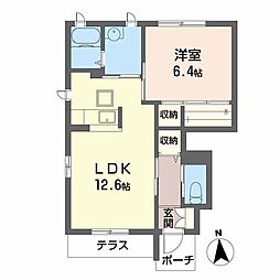 シャーメゾンベルテ 1LDKの間取図画像