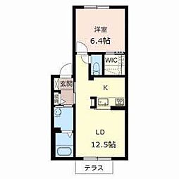 メゾンMSK 1LDKの間取図画像