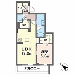 シャーメゾン小久保 一部みらいエコ対象物件 1LDKの間取図画像