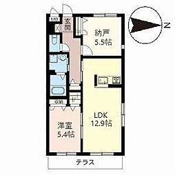 シャーメゾン修学院 1SLDKの間取図画像