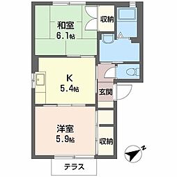 エスポワール 2Kの間取図画像