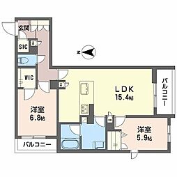 間取図画像 2LDK