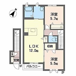 間取図画像 2LDK