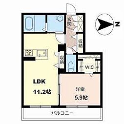 ラ・シゴーニュ・イースト 1LDKの間取図画像