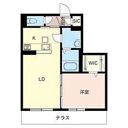 メゾン中寿 1LDKの間取図画像