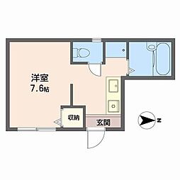 ペケニャ・ピソ 1階ワンルームの間取り