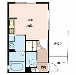 ラ・カーザ・ドルチェ ワンルームの間取図画像