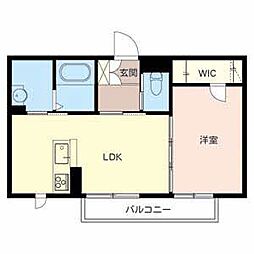 シャーメゾン七条 1LDKの間取図画像