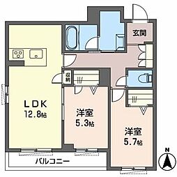 Ｐｅｒｉｄｏｔ． 3階2LDKの間取り