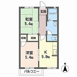 コーポグレース 2Kの間取図画像