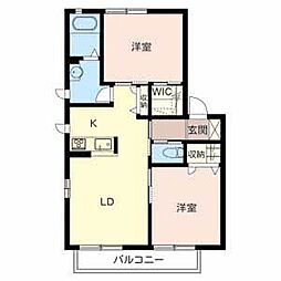 シャーメゾン扇橋 2LDKの間取図画像