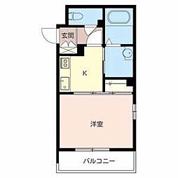 メゾン　ドゥ　オンズ 2階1Kの間取り