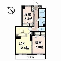 シャーメゾンエーデルワイス 2LDKの間取図画像