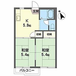 フラッツK 2Kの間取図画像
