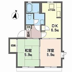 ラ・セレサ 2DKの間取図画像