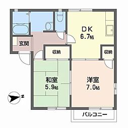 間取図画像 2DK