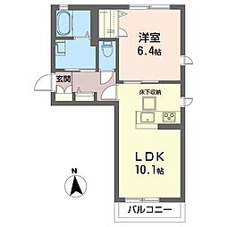 ShaMaisonCrown 1LDKの間取図画像
