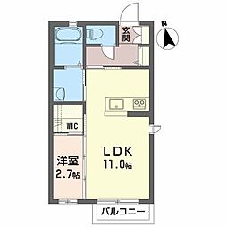 フォレストイン 1LDKの間取図画像