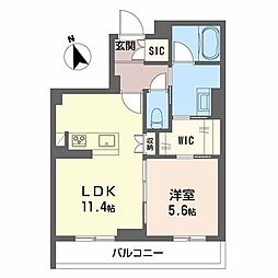 サンシャインSTN 1LDKの間取図画像