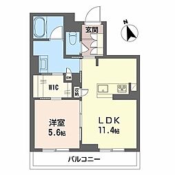 サンシャインSTN 1LDKの間取図画像