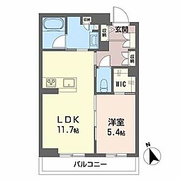 サンシャインSTN 1LDKの間取図画像