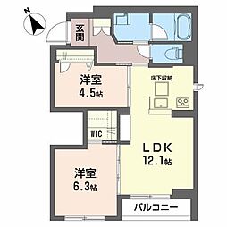 アマテラス泉中央 2LDKの間取図画像