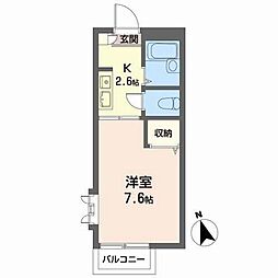 セフィラS 1Kの間取図画像