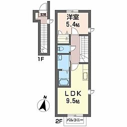グラン573 1LDKの間取図画像