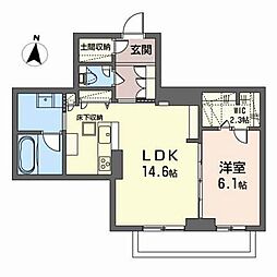 ベレオ北四番丁 1階1LDKの間取り