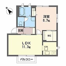 パステルコート葉山 1LDKの間取図画像