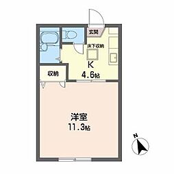 パティオス仙台 1Kの間取図画像