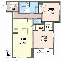 WAKURASDOBA 2LDKの間取図画像