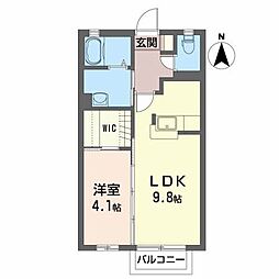 フォートレス1 1LDKの間取図画像