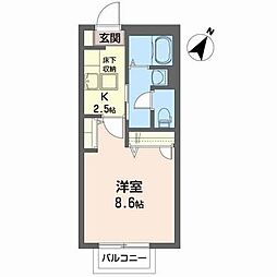 元町参番館 1Kの間取図画像