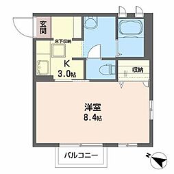 バリュージュ・ステラ 1Kの間取図画像